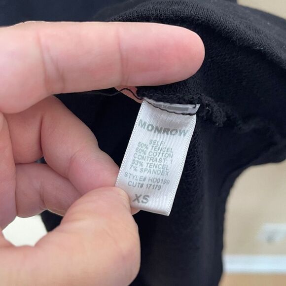 Monrow Dress Women's XS Black Bodycon Sleeveless Open Back Knee Length - Picture 5 of 11